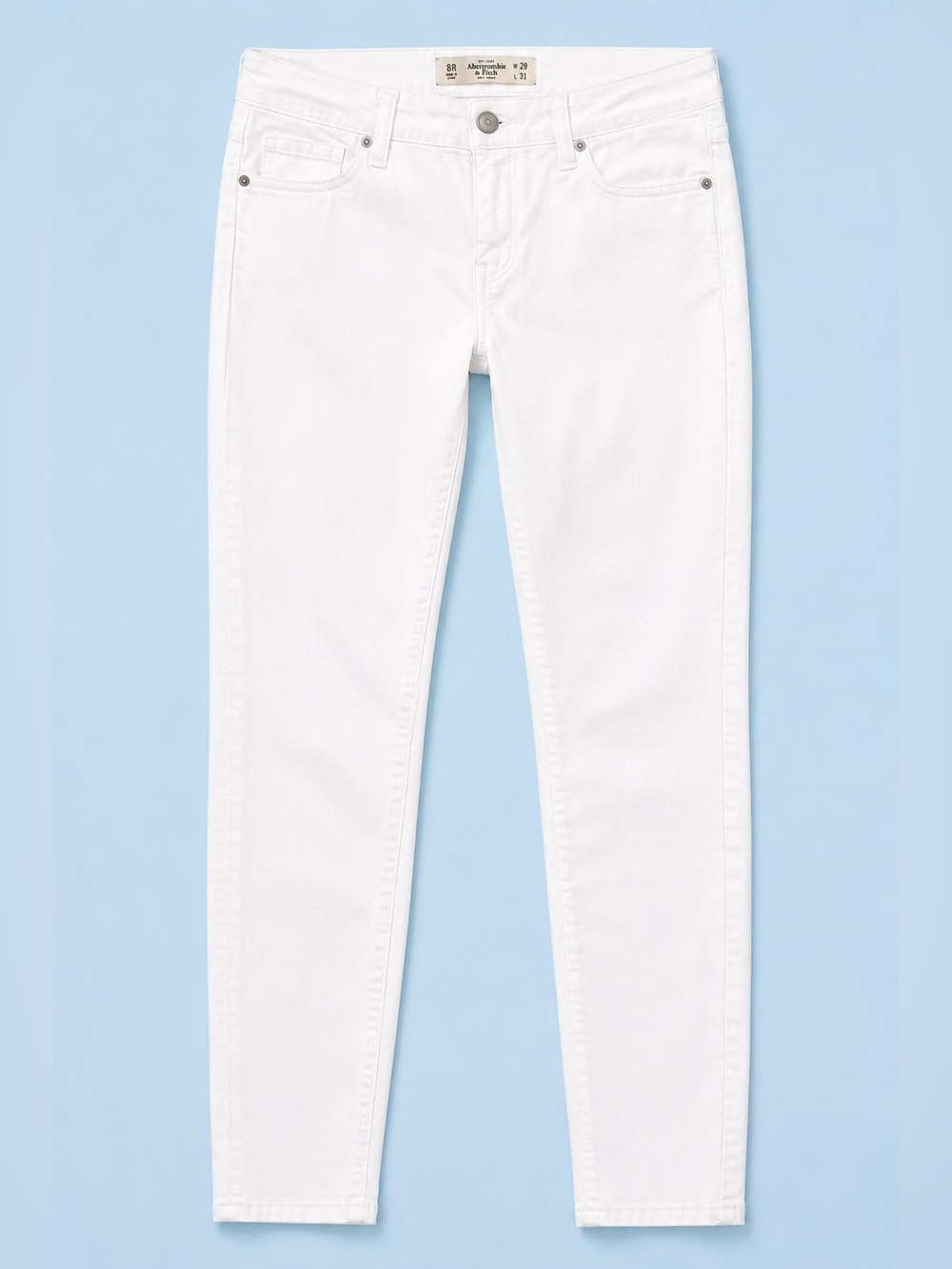 Abercrombie & Fitch White Skinny Jeans Stretch Denim W29 L31 Capsule Minimalist